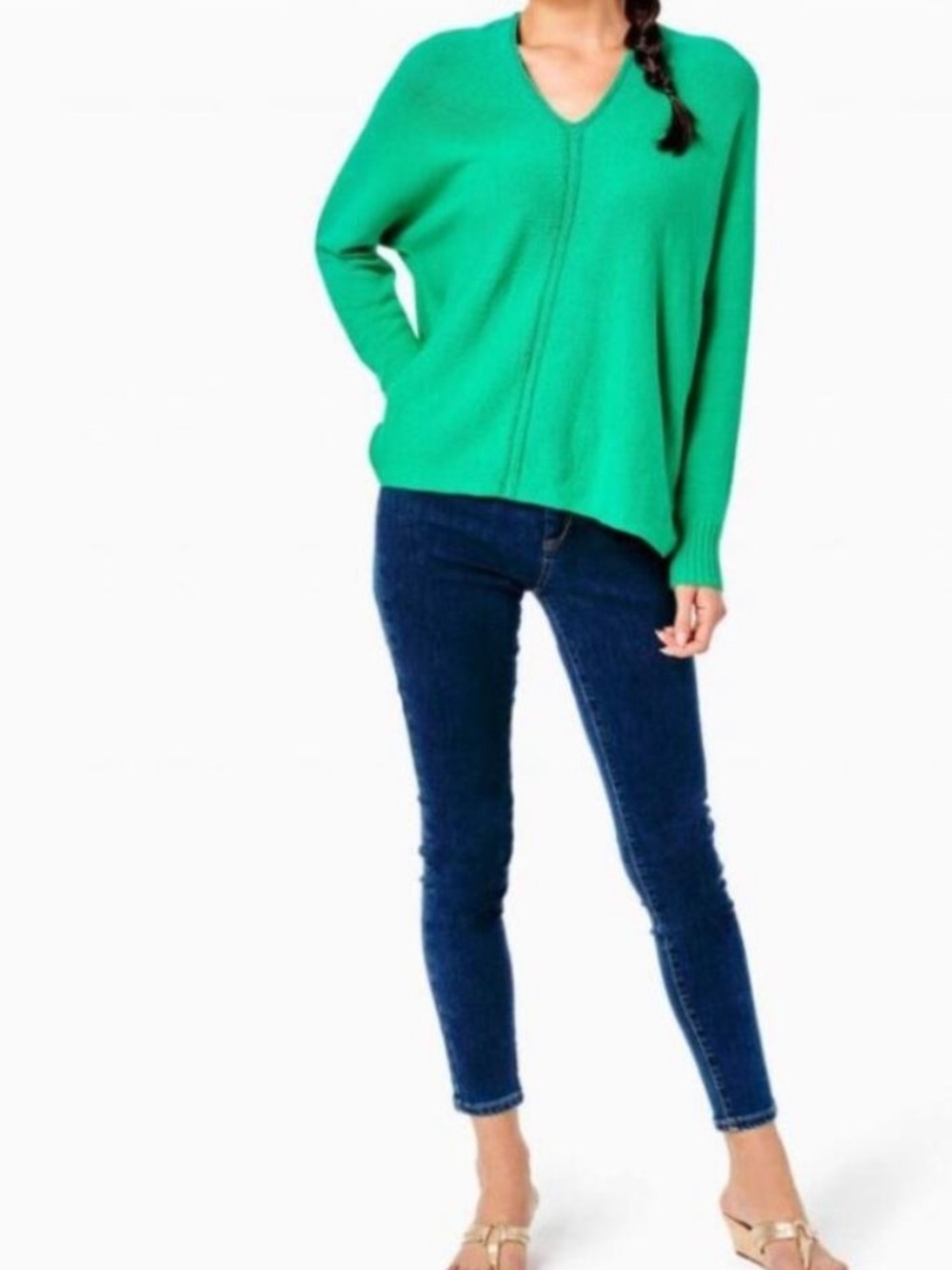 EUC Lilly Pulitzer Sevie Botanical Green Tunic Sweater XL